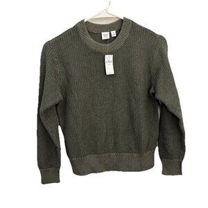 Gap Kids Crew Neck Sweater Olive Green Size M 8 Preppy